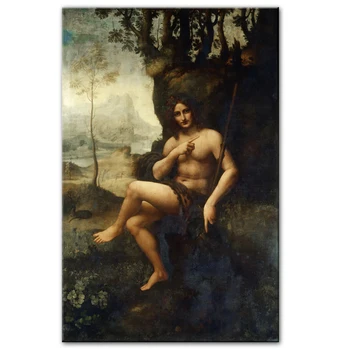 Bacchus Slaveno Audekls Art Sienas Gleznu Reprodukcijas Ar Leonardo Da Vinci Klasiskā Sienas Mākslas Audekls Izdrukas Par Dzīvojamo Istabu Sienas