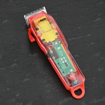 WMARK JAUNU NG-108B/C sarkans un balts bāzes Pārredzama stils Profesionāls uzlādējams clipper Matu Trimmeris 7300 2200 APGR. / min akumulators