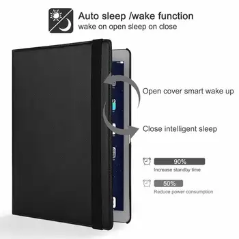 Lietā Par iPad Pro 12.9 360 Grādu Rotējoša Stāvēt Gadījumā ar Smart Aizsardzības pārklājums Auto Sleep/Wake Apple Pro 12.9 /2017