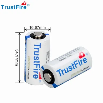 4gab/daudz Augstas Kvalitātes Trustfire CR123A 16340 Litija Li-ion akumulators Trustfire 3 V Baterijas 1300mAh Bezmaksas Piegāde
