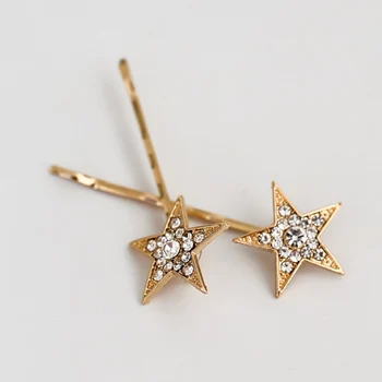 Unikālo Korejas Stilu Spīdīgu Rhinestone Zvaigžņu Matadatu Kāzu Līgavas Matu Bobby Pin Zvaigžņu Matadatas Starfish Rhinestone Matu Barrettes