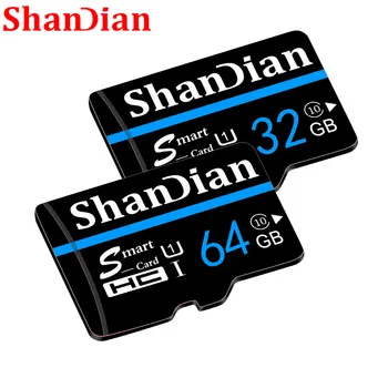 SHANDIAN Jaunas ielidošanas tarjeta micro sd TF atmiņas karte 8GB 16GB 32GB 64GB micro sd cartao de memoria mikro mini karte + adapteris