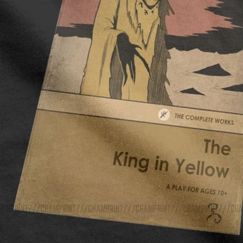 Vīrieši Karalis Dzeltenā krāsā Call Of Cthulhu T-Krekls Lovecraft Necronomicon Apkalpes Kakla Īsām Piedurknēm Topi Kokvilnas t-veida, T Krekls 4X 5X
