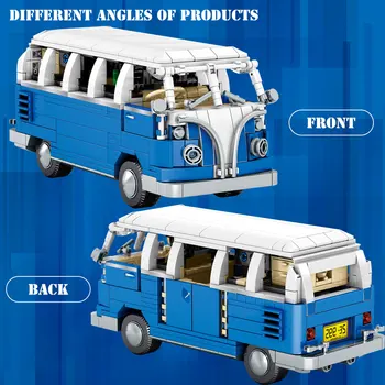 BZDA Tehnika Auto Ķieģeļi Pilsētas Autobusu Auto Camper Modeli, Celtniecības Bloki Izglītības Montēt Rotaļlietas Bērniem Bērniem Dāvanas Km 707PCS