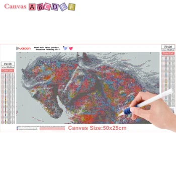 HUACAN Dimanta Krāsošana Zirgu Komplekti, Roku darbs, Rokdarbi DIY Dimanta Izšuvumi Dzīvnieku Mozaīkas Rhinestone Attēlu