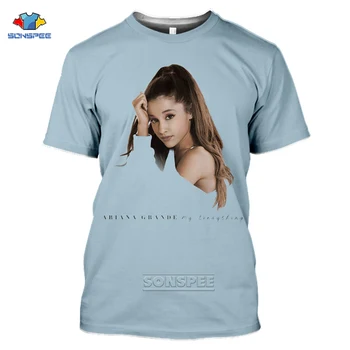 SONSPEE Ariana Grande T Krekls Sievietēm Gothic Modes Harajuku Paldies U Blakus T 3D Drukas 90. gadu Hip Hop, Vasaras Sporta T-krekls Top Tee