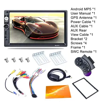 Auto Stereo Audio Radio, Bluetooth MP5 2 Din Android 8.1 Auto Multimediju Atskaņotāju Auto Radio ar 7 Collu Bluetooth Stereo GPS Navigācijas