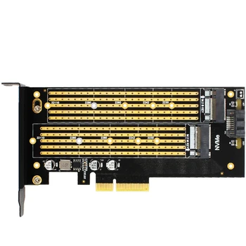 M. 2 NVMe SSD NGFF UZ PCIE X4 Adapteris M, Taustiņš B Taustiņu Dual Interfeisa Kartes Izmanto PCI Express 3.0 X4 2230-22110 Visu Izmēru M2 Konvertētājs