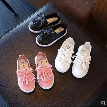 JAUNU Bērnu apavi pavasaris toddler meitenes ādas kurpes princese pušķis puse kleitas ar plakanu apavi bērniem, apavi trenažieri