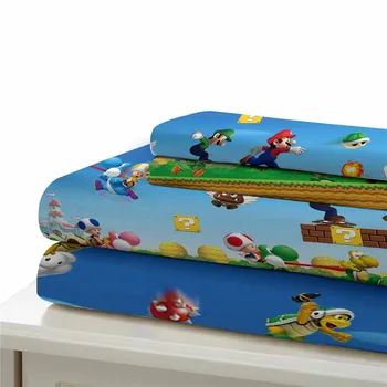 HELENGILI 3D Gultas Komplekts Mario Drukāt Duvet Cover Set Bedcloth ar Spilvendrāna Gulta Set Home Textiles #MLA-08