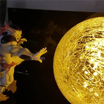Dragon Ball Z Son Goku VS Freeza Rotaļlietas Rīcības Attēls Kaiouken DIY Led Gaismas, Galda Lampa, Anime Dragon Ball ēsmas zivtiņu vadi Goku DBZ Modelis