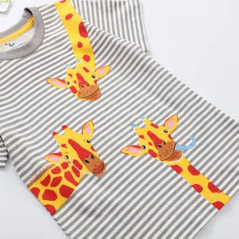 Maz maven Bērnu t-krekli Dzīvnieku Žirafe Bērnu t krekls Kokvilnas Bērniem Drēbes Vasaras Toddler Zēna Apģērbs 2. 7Years