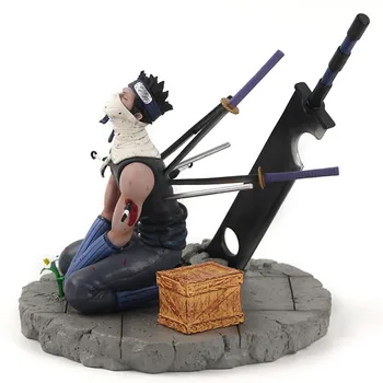 19-21cm Naruto Shippuden Skaitļi Haku Zabuza Momochi Septiņas Swordsmen ar Bende ir Asmens Kubikiribocho Zobenu LDH Modelis Rotaļlietas