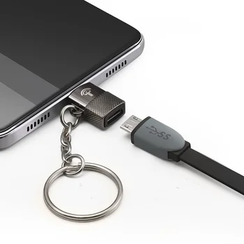 Rocketek Micro USB uz c Tipa OTG adapteri Alumium Tālruņa tipa-c aksesuāri Vīriešu Savienotājs Xiaomi Oneplus LG Nexus 5X 6P