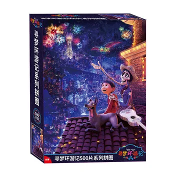 Disney 3D Puzzle 500/1000 Gabalu Puzzle Halovīni Bērniem Jigsaw Puzzles Izglītojošas Rotaļlietas Bērniem Pieaugušo Luminiscences Jaunu Puzzle