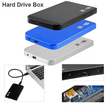 Karstā 2.5-collu Alumīnija Sakausējuma Ultra-plānas USB3.0 Cietais Disks, Kaste, Atbalsta 3TB SATA Lai USB3.0 Cietā Diska Kaste
