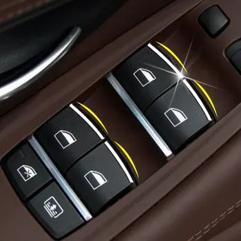 Xburstcar BMW 5 Sērija 525 530 535 2012 - 2018 7Pcs/Komplekts Auto Windows Vadības Paneļa Pogas Rokturi, Vizuļi Apdare Piederumi