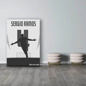 Audekls Futbola zvaigzne Sergio Ramos Bildes Mājas Apdare Gleznas Plakāts HD Izdrukas Sienas Mākslas Moduļu Dzīvojamā Istaba Rāmjiem
