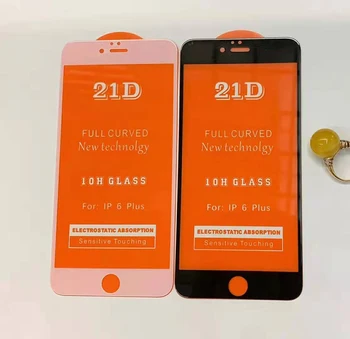 50gab/daudz 21D Screen Protector For iPhone 12 Mini 11 Pro Max XS X 8 7 6S Plus SE2 Pilns Pārklājums Aptver Izliektas Rūdīta Stikla Plēves