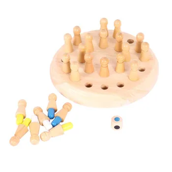 Bērniem Kids Atmiņas Spēles Stick Šaha Koka Šahs Dambrete galda Spēle Ģimenei Puse Spēle Puzzle Bērnu Izglītības Rotaļlietas