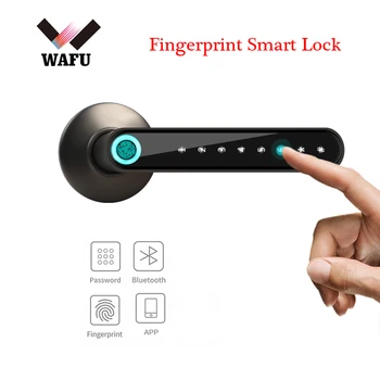 WAFU 016 pirkstu Nospiedumu Smart Lock Bluetooth Paroli Rokturi, Durvju slēdzenes, Rokturi Fingerpinte Bloķēt, Atbloķēt APP Keyless Ieceļošanas Paroli
