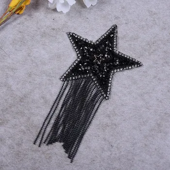 2gab 8.5 cm Zvaigžņu Plankumi labojumfailu rhinestone plāksteris dzelzs par rhinestones Kristāla aplikācijas bērniem, sieviešu apģērbu plāksteris motīviem