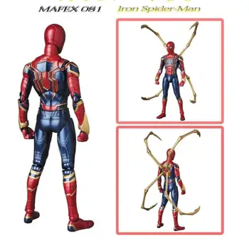 Mafex 081 Brīnums Avengers Dzelzs Spider BJD Spiderman Super Varonis Attēls Modelis Rotaļlietas Bērniem