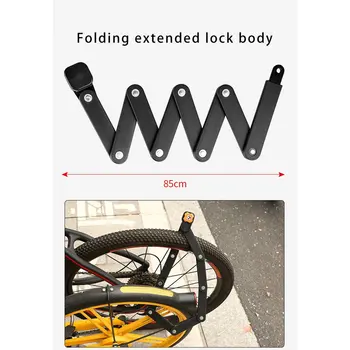 Slēdzeni Leģēta Tērauda Locīšanas Bloķēšanas MTB Road Bike Lock Anti-theft Bloķēšanas aizsardzība ar Paroli Drošu Velo Piederumi