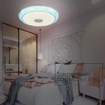 Bluetooth Speaker Mūzika LED Griestu Gaismas RGB Intensitāti APP un Sienas Slēdzi Kontroles Griestu Lampas Guļamistabas, Dzīvojamā istaba Gaismas