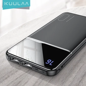 KUULAA Power Bank 10000mAh Portatīvo Uzlādes PowerBank 10000 mAh USB PoverBank Ārējo Akumulatoru Lādētāju Xiaomi Mi 9 8 iPhone