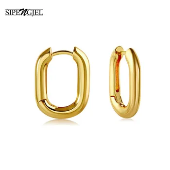 Modē ģeometriskas ovālas formas Auskari Temperaments Zelta krāsas ovālas vintage Hops Earing Sieviešu Kāzu Dāvanu rotaslietas 2020. gada tendence