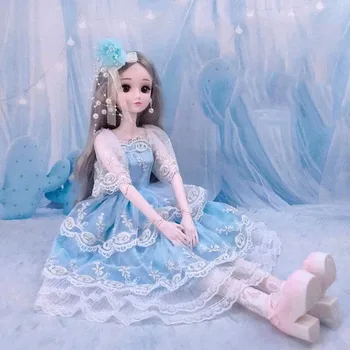 60cm 20 kopīgu lelle uzstādīt meitene princese lielgabarīta vienu rotaļlietas lelle dzimšanas dienas dāvanu 1/3 Profesijas Modes Lelle