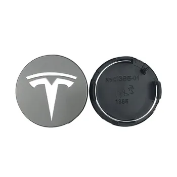 4X 57mm Auto Riteņa Centrs kofera Tesla MODELIS 3 MODELIS S MODEL X Rumbas Vāciņu, Emblēma, Logo, Žetons Auto Uzlīmes Auto Piederumi
