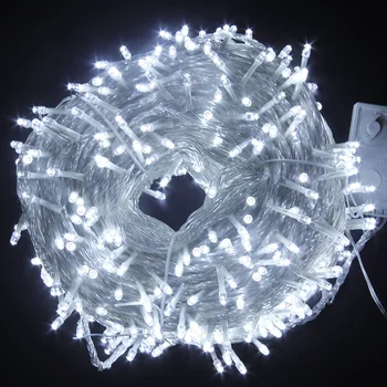 10/20/30/100m LED Garland Stīgu Gaismas Ziemassvētku/Kāzu/Partijas Apdare pasaku Gaismas āra Ūdensizturīgs Koku led apgaismojuma Lampas