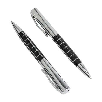 4GAB/DAUDZ GENKKY Rotējošu metāla lodīšu pildspalvu nerūsējošā tērauda lodīšu pildspalva tērauda bar eļļas pildspalvu tirdzniecības kancelejas preces, pildspalvas, Rakstot 0.7 mm