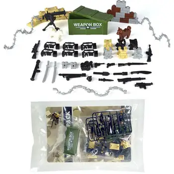 Karavīru Militārās Skaitļi Pistoles Armijas Ieroči Piederumi Komplekti, Veidošanas Bloku Ķieģeļu Bērnu Rotaļu Saderīgs ar Rotaļlietu