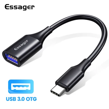 Essager USB C Tipa USB 3.0 Adapteris, OTG Kabelis Macbook Xiaomi mi 10 Pro, Samsung, Ņemiet vērā, 10 Plus USBC Tipa c Adapteris Savienotājs