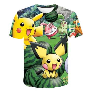 Jaunu Seksīgu 3D Drukāšanas Jauki Pokemon t krekls Smieklīgi Anime, Cool Īsām piedurknēm Iela Vīriešu T-krekls XXS-6XL