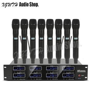 UHF Digitālā Regulēšana Frekvenci, 8 Rokas Bezvadu Mikrofona Sistēma Skatuves KTV Karaoke Bezvadu Mikrofons 8 x 100 Kanālu