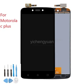 Par Motorola Moto C, kā arī CPlus XT1721 XT1722 XT1723 XT1724 LCD Displejs, Touch Screen Montāža Moto C Plus ekrāns Ar Rāmi