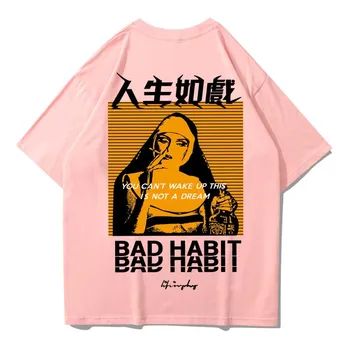 SLIKTS IERADUMS Iespiesti Smieklīgi tshirt pāris drēbes 2020. gada vasaras top kokvilnas hip hop streetwear Harajuku t-krekli vīriešiem kritums piegāde