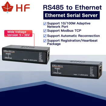 Elfin-EE11 Modbus TCP Protokolu Seriālā porta RS485 ar Ethernet ierīces servera modulis atbalsta Elfin-EE11 TCP/IP, Telnet Sērijas Serveri