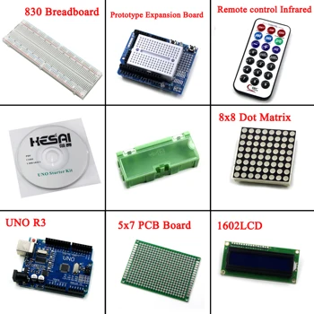 Smart Elektronika UNO R3 Basic Starter Mācību Komplekts Jaunināšanas Versiju par arduino Diy Komplektu