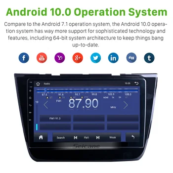 Seicane 10.1 collu Android 10.0 2+32G Automašīnas Radio, GPS QLED par 2017 2018 2019 2020 MG-ZS Navigācijas Sistēmas atbalsts Carplay DAB+