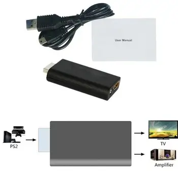 Fit For PS2 ar HDMI saderīgas 480i/480p/576i Audio Converter Režīmi 3.5 mm ar Visiem Video, Audio Adapte Displejs Nodrošina Izejas