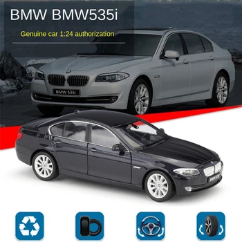 Simulācijas 1:24 BMW 535i sakausējuma metāla automašīnu ar virziena rotācijas modeli, rotaļu automašīnas modeļa rotaļlietu kolekcija motel rotaļlietas bmw