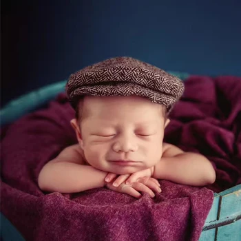 Jaundzimušo Bērnu naģene Bērnu Beanie Cepure + tauriņu 2pcs Set Infnat Fotogrāfija Aksesuārus Bebe Zēns Maksimālā Klp Oficiālu Foto Piederumi