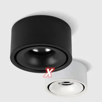 Apaļo Virsmu Uzstādīts LED Downlights 7W 10 W, 15 W Uzstādīts Griestu Lampas Spot Gaismas 220V bezvadītāja Leju Gaismas black / white virsbūves