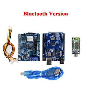Bluetooth, WiFi Rīkoties Robots Tvertne Automašīnas Roku Gripper Kontrolieris Komplekts Arduino UNO R3 Motors Servo Vadītāja Vairogs Valde ar PS2 DIY