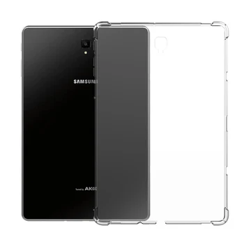 Būtiska Samsung Galaxy Tab 10.1 2019 SM-T510 SM-T515 triecienizturīgs pārredzamu mīksta silikona gadījumā elastīgu buferi un aizmugurējo vāciņu